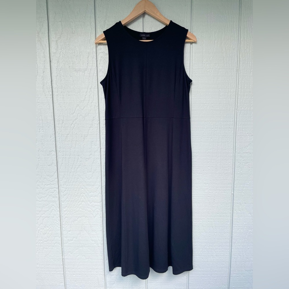 J.Jill black A-line midi dress